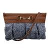 Clutch Equana cognac / dunkelblau