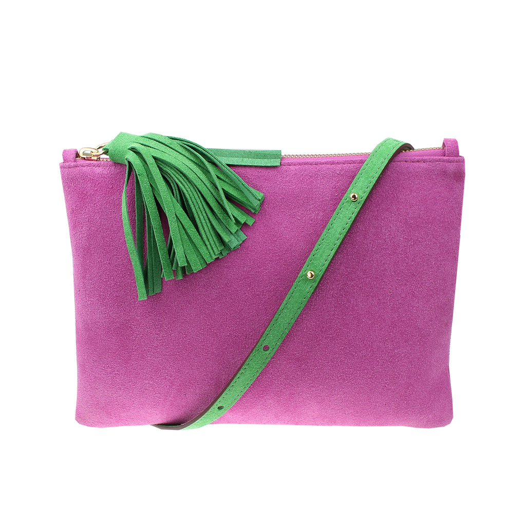 Tassel bag pink / green