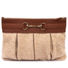 Clutch Equana cognac / beige