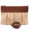 Clutch Equana cognac / beige