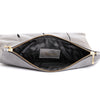 Leather foldover - grey