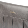 Leather foldover - grey