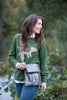 Leather foldover - grey