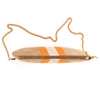 Wildleder Pochette Stripes - beige / orange