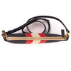 Wildleder Pochette Stripes marine / rot