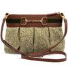 Pochette Equana cognac / green