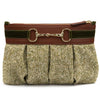 Pochette Equana cognac / green