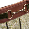 Pochette Equana cognac / green