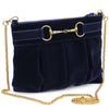Philippa - velvet bridle bag - dark blue