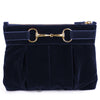 Philippa - velvet bridle bag - dark blue