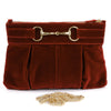 Philippa - velvet bridle bag - copper