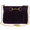 Philippa - velvet bridle bag - dark purple