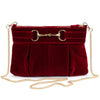 Philippa - velvet bridle bag - wine red