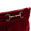 Philippa - velvet bridle bag - wine red