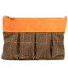 Tweedclutch orange / brown