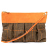 Tweedclutch orange / brown