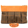 Tweedclutch orange / brown