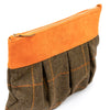 Tweedclutch orange / brown